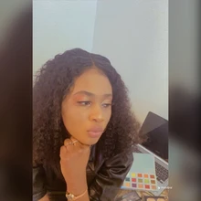 Pelucas de cabello humano con cierre Frontal para mujer, postizo de encaje de 5x5 con ondas profundas brasileñas de 30 pulgadas, color Natural con agua rizada