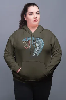 

Angemiel Wear Offensive Blue Color Python Green Women 'S Hooded Sweatshirt