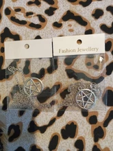 Colgante de plata antigua con pentagrama de estrella Simple y clásico para mujer, collar de cadena larga corta para niña, joyería para mujer