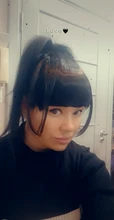 Leeons-postizo corto de pelo sintético para mujer, postizo resistente al calor, con flequillo, corto Natural, pinzas para el pelo, color negro