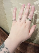 Conjunto de anillos circulares Punk para mujer, Hiphop/Rock, accesorios de dedo con índice de apertura, hebilla de junta, joyería