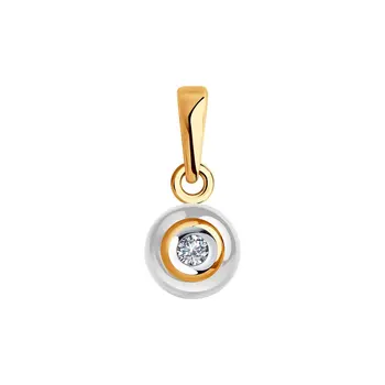 

Sokolov gold with diamond pendant, fashion jewelry, 585, women's male, pendants for neck women