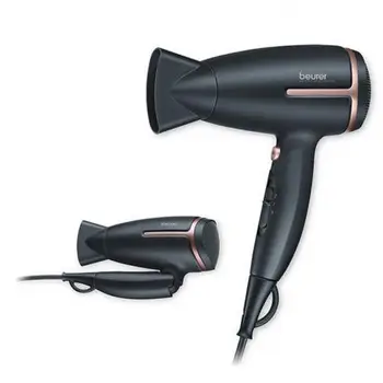 

TRAVEL DRYER BEURER HC-25 - 1600W - FUINCION IONIC-2 TEMPERATURES-HUB PROFESSIONAL-FOLDABLE-VOLTAGE AUTOMATIC