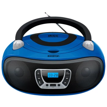 

INFINITON MPCD-BT94 CD/MP3 player-blue, Bluetooth, USB, Aux, FM Radio