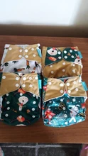 Reusable Baby Nappy Diaper-Cover Pocket-Diaper OS New-Print Hot-Sale 4pcs/Set