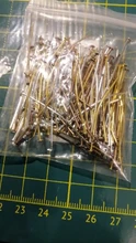 100-200 unids/bolsa 20 25 30 40 50 60 70 mm alfileres de cabeza de oro de cobre/rodio Headpins para resultados de la joyería de DIY suministros