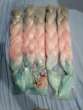 Hywamply 24 tamaño gigante sintético trenza extensión de pelo de Ombre Africana trenzado de archivo adjunto para giro caja trenzas nuevo Color
