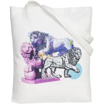 

Li on Me canvas bag, unisex, eco-friendly shoulder bag, fashion shopper, roomy tote bag, reusable bag