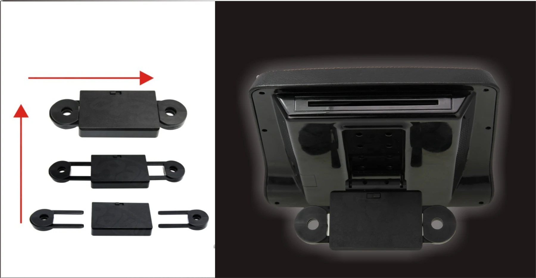 Hinged monitor FarCar-Z010 Gray(USB, SD, DVD)(+ Two-Channel headphones