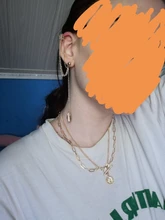 IPARAM 7 unids/set Vintage borla cadena Clip para oreja de aleación 2020 pendientes Bohemia mujeres hoja geométrica pendientes regalo de fiesta, joyería