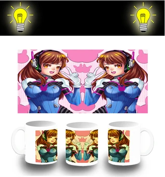 

CUP PHOTOLUMINESCENT COSPLAY WOMAN RABBIT COSTUME glitter mug