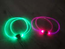 Alta calidad 1 Uds Multi-color LED Collar de perro ajustable mascota de seguridad nocturna Collar luminoso luz perro brillante Collar Correa