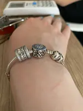 Plata de Ley 925 auténtica Ariel, abalorio compatible con pulsera Pandora Original y brazalete, fabricación de moda, joyería DIY para mujeres CMC006, 100%