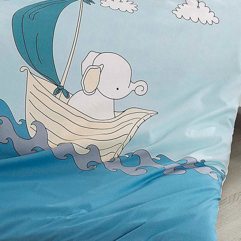 4 шт. Комплект постельного белья Lady Moda Elephant 100x150 см 100% хлопок|Наборы белья| |