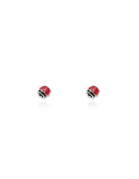 

Silver earrings Baby or Ladybug Girl Small