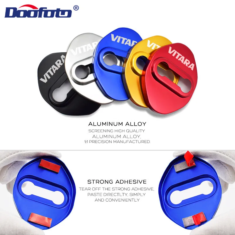 Car door lock cover 4pcs Car Door Lock Case For Suzuki VITARA 2015 Cover model Series interior trimstrip Accessories