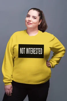

Angemiel Wear Not İnterested Yellow Women Sweatshirts