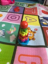 Torre Hanói de arco iris, anillo de torre de bloques niños Montessori Educación Temprana de puzle juguetes de bebé regalo ZXH