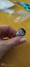 Wholesale Retro Jewelry Stone Rings For Men Titanium Steel Inlaid Three Colors Onyx Ring