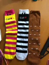 Girls Socks Leg-Warmer Cat Toddlers Kids Cotton Cartoon Knee for 3-12-Years Lovely