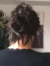 Bicicleta con sintético Flexible moño para el cabello rizado cabello moño elástico sucio ondulado Scrunchies abrigo de cola de caballo de pelo banda Exte