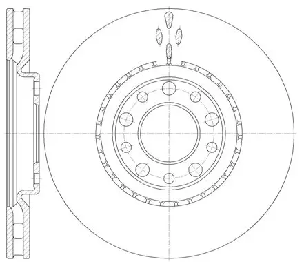 Диск тормозной передний Alfa Romeo 159 1.9JTS/JTD/2.2JTS 05 REMS
