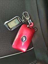 Cubierta de llave de coche para Renault, funda de llave rígida de imitación de fibra de carbono, cadena para Renault Kadjar Megane Koleos QM5 QM6 2013-18