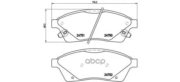 Колодки Тормозные Cadillac Srx 09- Передние Brembo P09010 Brembo арт. P09010