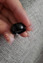 Modyle de los hombres de la moda de anillo de color negro titanio acabado mate clásico anillo de compromiso, joyería para hombre boda