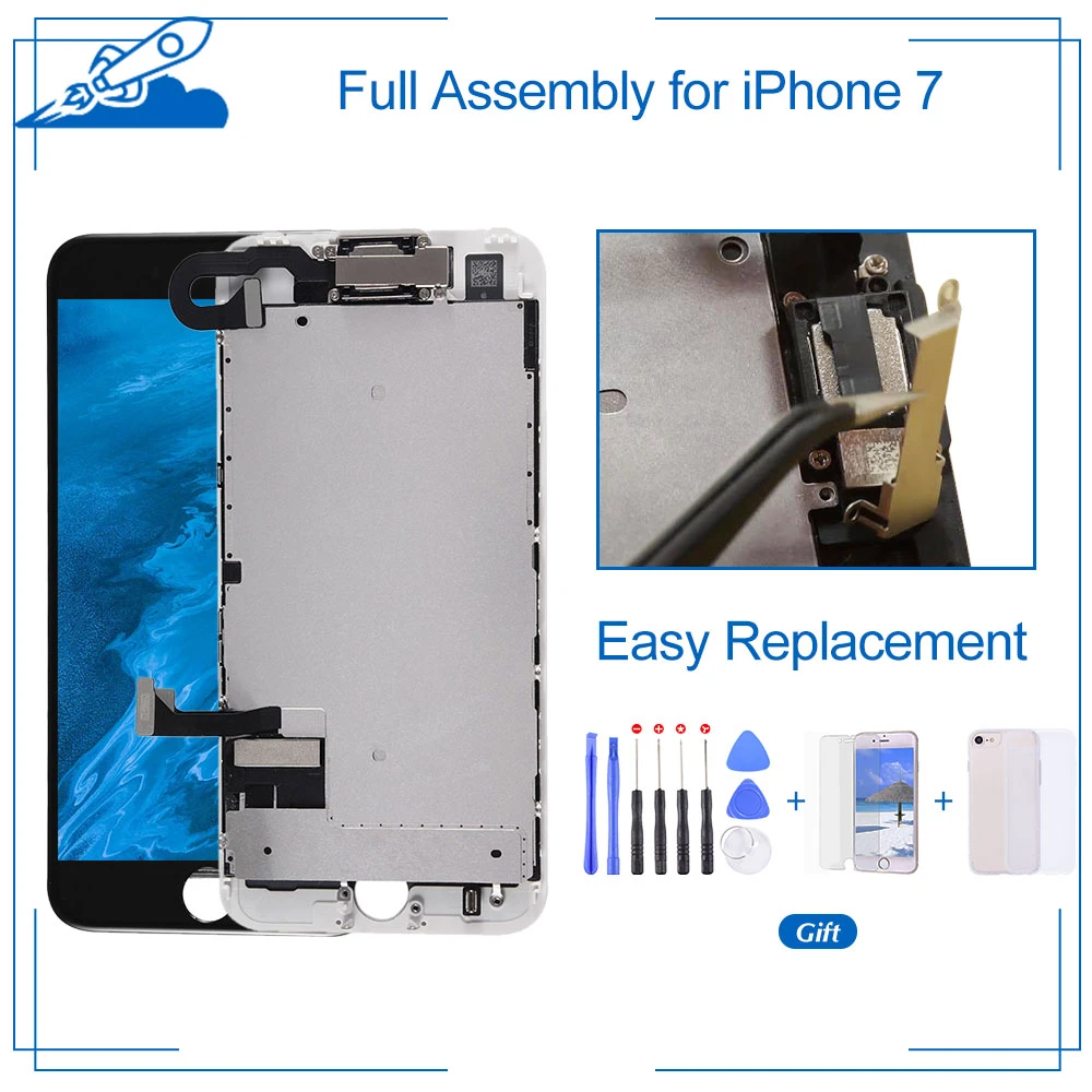 Grade a Quality For Iphone 7 Lcd Display Touch Screen Digitizer Full Assembly Frame Front Camera Tools Test One By One a Lcd Lcd Display Touch Screenaaa Quality Aliexpress