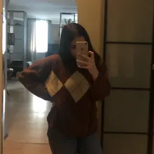 Jerséis de estilo coreano con estampado geométrico para otoño e invierno, jerséis de punto holgados de gran tamaño con cuello redondo, jersey de Mujer