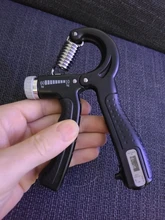 Agarre de mano en forma de R, pinza ajustable para ejercicio de fuerza, con contador, herramienta de ejercicio de fuerza duradera