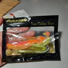 Shad Worm Wobblers Jigging Fishing-Lure Soft-Bait Tackle-Bass-Pike Aritificial T-Tail