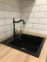 Montaje en cubierta de baño grifo de cocina monomando giratorio 360 lavabo mezclador grifos negro mezcladores de agua caliente y fría