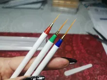 3 unids/set delineador para decoración de uñas pintura bolígrafo 3D consejos de acrílico DIY pinceles para Gel UV Kit de dibujo de línea de diseño francés de herramienta de la manicura