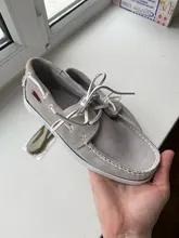 Zapatos de conducción de cuero de ante genuino para hombre y mujer, calzado de Barco clásico Docksides, mocasines planos de diseño de marca, 2019A015