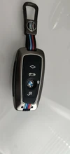 Aleación Galvanizada coche llave inteligente Fob caso de la cubierta de la piel para BMW Serie 3 4 5 320i 530i 550i F20 F21 F30 F31 F25 F01 F02 coche caso clave