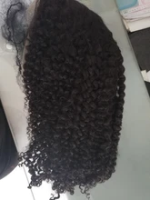 Miss Rola-pelucas de cabello humano brasileño para mujeres negras, 150% de densidad, encaje Frontal, Pelo Rizado 13x4, Remy