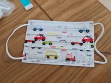 Mascarilla desechable con dibujos animados para niños, 3 capas, transpirable, no tejida, gruesa y cálida, con elásticos, 50 Uds.