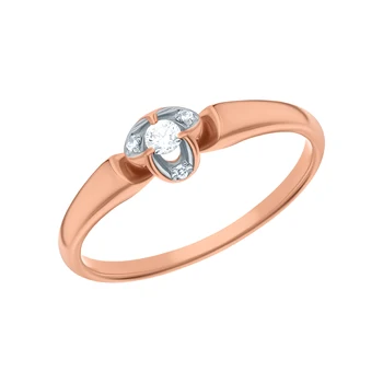 

Gold ring with diamonds sunlight sample 585