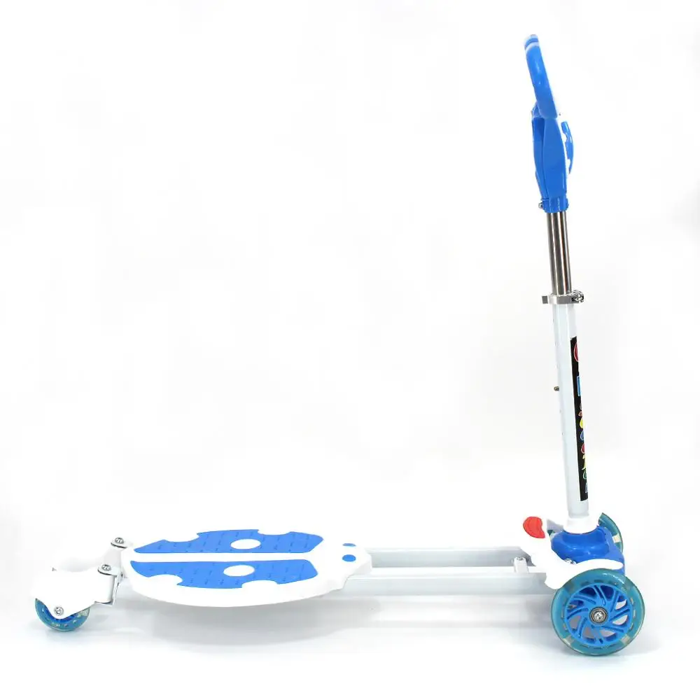 Scooter para niños 4 ruedas, scooter para niños y niñas pequeños, 3 niveles de altura ajustable