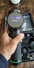 Pistola de masaje de percusión de tejido profundo, masajeador muscular para aliviar el dolor, 30 velocidades, pantalla táctil LCD, pistola de Fascia, masajeador corporal eléctrico