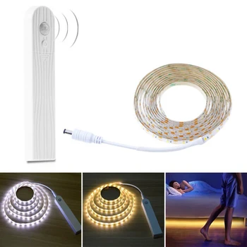 

1m 2m LED Under Cabinet Lights PIR Wireless Motion Sensor Strip Light Energy-saving Under Bed Night Lamp Stairs Wardrobe Lights