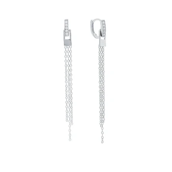 

Silver earrings with cubic zirconium sunlight sample 925