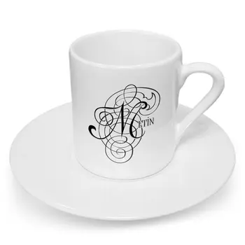 

Personalized Calligraphy M Letter Turkish coffee Cup (Model 2)
