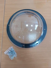 Ventana de ojo de buey para perro, redonda y transparente, para valla, Pet Peek Look Out, cúpula duradera