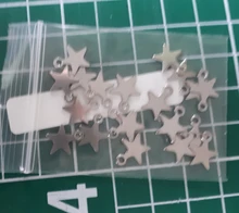 Semitree-Colgante de acero inoxidable con forma de pequeña estrella, Charms planos para fabricación de joyas, collar de decoración, pulsera, extremo de cola, 20 Uds.