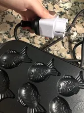 Takoyaki-máquina eléctrica Taiyaki para hornear huevos, tortilla, horno para pastel en forma de pez japonés