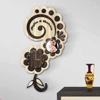 

Personalized Different Design Movable Wooden Wall Clock-5