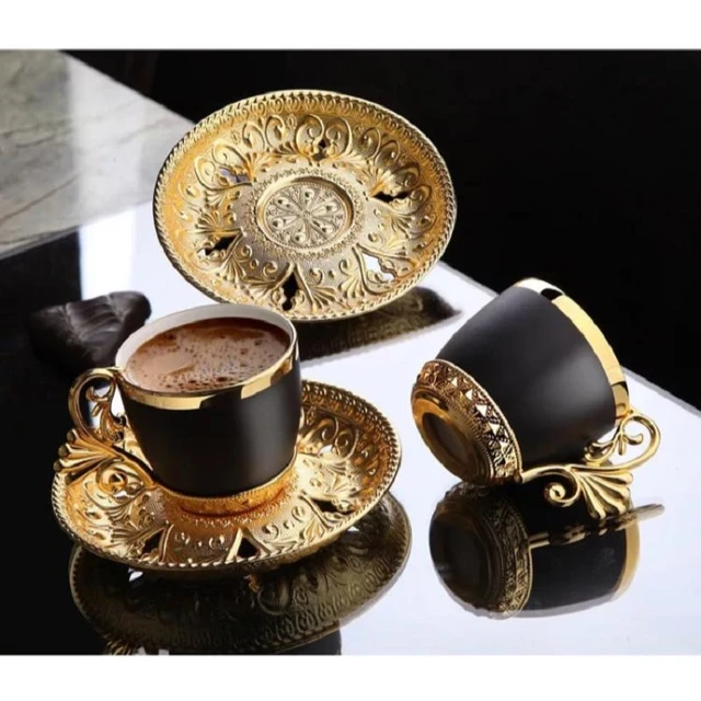 Türk kahvesi takımı kahve fincan seti 6 set bakır osmanlı, arapça kahve  fincan seti çay ve kahve seti Espresso bardakları - AliExpress